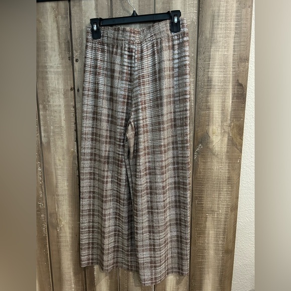 Alice + Olivia Elba Metallic Plaid Ankle Pant, S - Picture 4 of 14